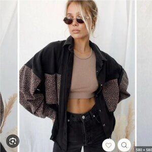 12th Tribe Lennon Shacket - Leopard/Black